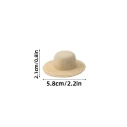 10 beige fabric hats with grass-like patterns, DIY hair accessories for party decoration, hair clips DIY