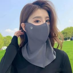 4PCS Sunscreen Veil UV Protection Women Summer Neck Face Mask Ice Silk Breathable Outdoor Sun Protect Masks Veils Face Cover Set