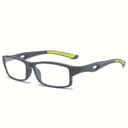 3/5PCS Sport Style Non-Prescription Reading Glasses Anti-Blue Light Rectangular Full Rim Eyewear, PC Frame Material