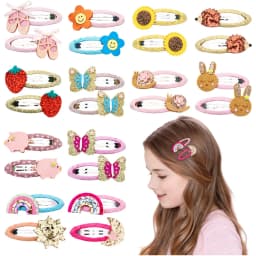 Cartoon Animal Fruit BB Hair Clips for Girls Cute Sequin Droplet Design Snap Barrettes Toddler Daily Headwear Accessory