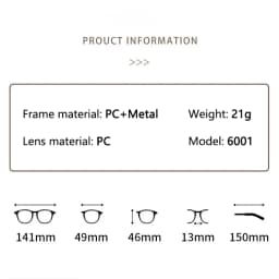Women's Fashionable Reading Glasses Super Light and Versatile Anti-blue Light Glasses for Middle-aged and Elderly