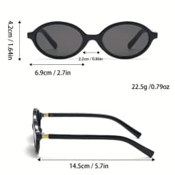 1PC Oval Retro PC Glasses Men and Women Small Face Design Sunglasses versatile for Multiple Indoor Scenes Eyewear