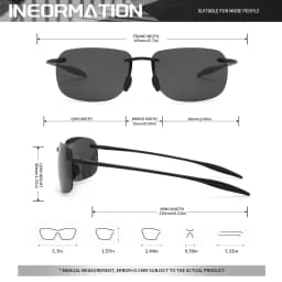 Ultra Light 11g TR90 Frameless Polarized Aviator Sunglasses - Flexible & Comfort Fit Unisex for Driving, Fishing, Outdoor