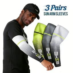1/3Pairs Unisex Cycling Running Sports Sleeve Arm Cooling Sleeves UV Sun Protection Cuff Cover Protective Elastic Arm Sleeves