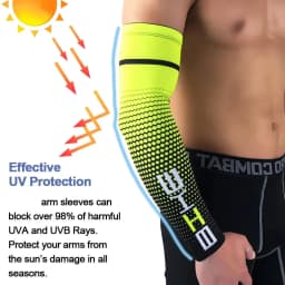 1/3Pairs Unisex Cycling Running Sports Sleeve Arm Cooling Sleeves UV Sun Protection Cuff Cover Protective Elastic Arm Sleeves