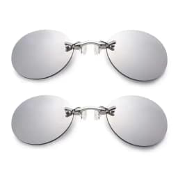  VIEWRING1-2PCS Clip On Nose Glasses Round Rimless Matrix Morpheus Sunglasses Mini Frameless Vintage Men Eyeglasses