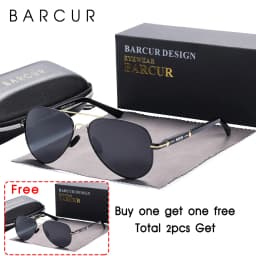 BARCUR Polarized Mens Sunglasses Pilot Sun Glasses for Men Accessories Driving Fishing Hiking Eyewear Oculos Gafas De Sol