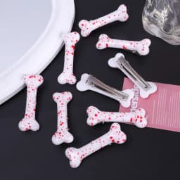 1/10pcs Y2K Fashion Gothic Women Gril Headwear Barrettes Hair Band Accessories Vivid Dog Bone Hair Clips Side Hairpin
