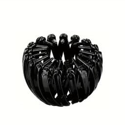 Fashionable Bird's Nest Hair Clip - Retro Geometric Elastic Ponytail & Bun Hairband for Women
