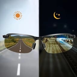 Polarized Fashion Glasses with Daytime and Nighttime Visual Functions, Scratch Resistant, UV Protection