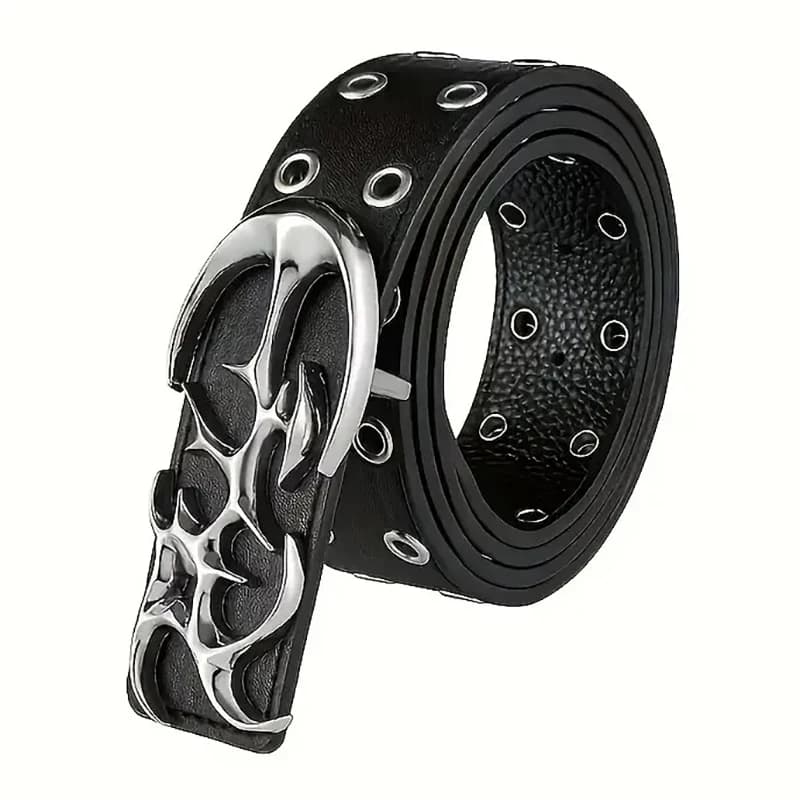 New Stylish Y2K Hollow PU Leather Fashion Punk Belt For Men Women-Trendy Accessory For Gift Giving,Neutral Waist Belts Plus Size