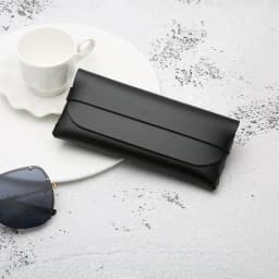 Black and White Soft and Stylish Leather Glasses Cases - Glasses Protection Bags, Travel Accessories for Men and Women - Stylish