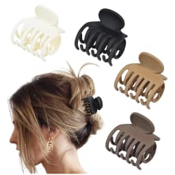 4Pcs Women Cross Matte Hair Claw Clips Hairpin 2024 Fashion Elegant Hairgrips Large Clamps Crab Girls Korean Hair Accessories