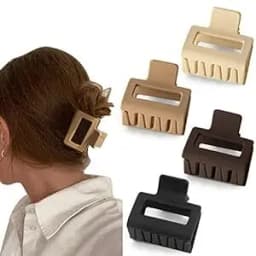 4Pcs Women Cross Matte Hair Claw Clips Hairpin 2024 Fashion Elegant Hairgrips Large Clamps Crab Girls Korean Hair Accessories