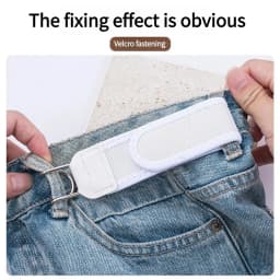 Hook and Loop No Buckle Invisible Stretch Belt Soft Wide Fit Men Women Jeans Waist Tightener Adjustable Casual Lazy Waistband