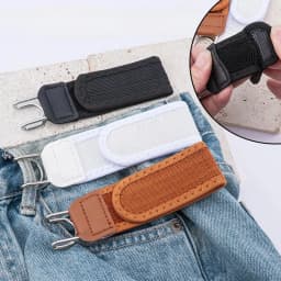 Hook and Loop No Buckle Invisible Stretch Belt Soft Wide Fit Men Women Jeans Waist Tightener Adjustable Casual Lazy Waistband