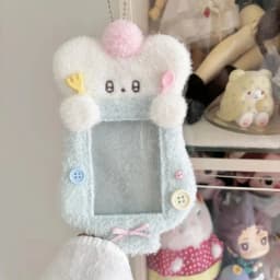 Cute Photocard Case Student Card Holder Cartoon Star Shape Photo Card Holder Bag Keychain Idol Photos Protective Cover