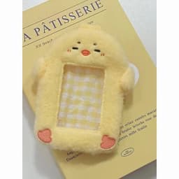 Cute Photocard Case Student Card Holder Cartoon Star Shape Photo Card Holder Bag Keychain Idol Photos Protective Cover