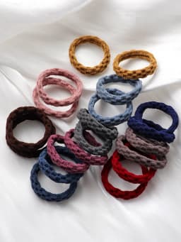 20pcs Solid Hair Ties For Daily Use For Women Hairstyles Casual,Woman Head Accessories, Woman Hair Accessories