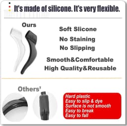 2/40pcs Silicone Ear Hook Anti-slip Glasses Leg Ear Sleeve Bracket Fastener Sunglasses Accessories Grip Anti-fall Eyewear Holder