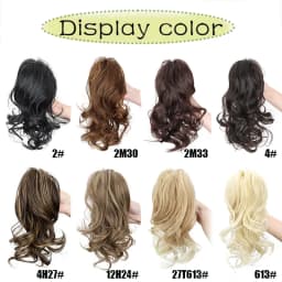 12 Inch Short Curly Clip-In Ponytail Extension-Synthetic Hair for Women Voluminous Claw Clip Hairpiece for Everyday Wear