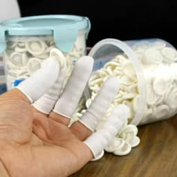 White Disposable Finger Cots Gloves Dust-proof Anti Slip Multi-purpose Durable Finger Cots Fingertip Cleaning Tools