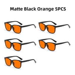 VIVIBEE Classic Red Lens Blue Light Blocking Glasses Square Men Better Sleep Anti Filter Men Orange Women Eyeglasses