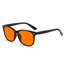 VIVIBEE Classic Red Lens Blue Light Blocking Glasses Square Men Better Sleep Anti Filter Men Orange Women Eyeglasses