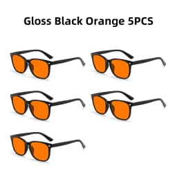 VIVIBEE Classic Red Lens Blue Light Blocking Glasses Square Men Better Sleep Anti Filter Men Orange Women Eyeglasses