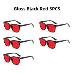VIVIBEE Classic Red Lens Blue Light Blocking Glasses Square Men Better Sleep Anti Filter Men Orange Women Eyeglasses