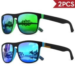 1/2/3/4PCS Men's Classic Square Polarized Sports Sunglasses Lightweight PC Frame UV400 Unisex Durability Driving Fishing Cycling