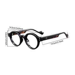 Retro Round Frame Fashionable Reading Glasses Made of Ultra Light Resin, Suitable for Both Men and Women