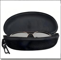 1PC 2025 New Sports Anti Glasses Box EVA Zipper Box Oxford Cloth Glasses Box Portable Hook