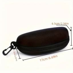 1PC 2025 New Sports Anti Glasses Box EVA Zipper Box Oxford Cloth Glasses Box Portable Hook