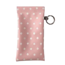 Eyeglasses Case Stylish Polka Dot Auto-close Glasses Bag With Cleaning Cloth Sunglasses Pouch Portable Hanging Card Holder