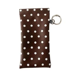 Eyeglasses Case Stylish Polka Dot Auto-close Glasses Bag With Cleaning Cloth Sunglasses Pouch Portable Hanging Card Holder