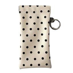 Eyeglasses Case Stylish Polka Dot Auto-close Glasses Bag With Cleaning Cloth Sunglasses Pouch Portable Hanging Card Holder