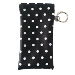 Eyeglasses Case Stylish Polka Dot Auto-close Glasses Bag With Cleaning Cloth Sunglasses Pouch Portable Hanging Card Holder