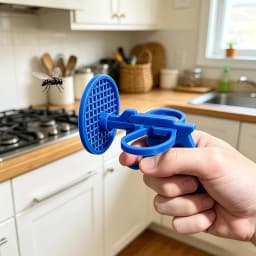 Creative Catapult Fly Swatter Launcher Single-Handed Operation Precision Fly Killing Tool Decorative Accessories