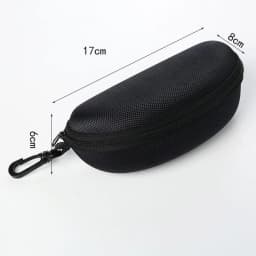 3pc Portable Sunglasses Case Protector Oxford Cloth Hard EVA Zippered Eyeglasses Case with Carabiner Unisex Eyewear Accessories