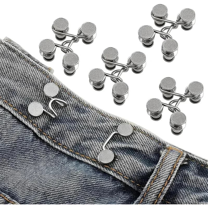 1/2/4 Pairs Jeans Button Tightener,Pant Waist Tightener, Button Pins for Jeans, Button for Jeans to Make Smaller Waist Tightener