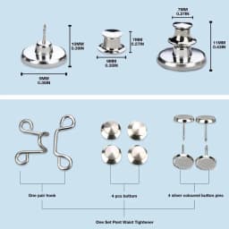 1/2/4 Pairs Jeans Button Tightener,Pant Waist Tightener, Button Pins for Jeans, Button for Jeans to Make Smaller Waist Tightener
