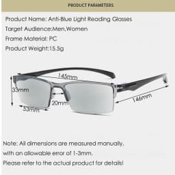 Smart Automatic Zoom Eyeglasses Anti-Blue Light Reading Glasses Men Women Optical Spectacle Computer Eyeglass