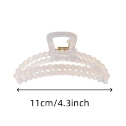 3pcs 4.5-inch large clear claw hairpin, suitable for women and girls, suitable for thick and thin hair, fixed hair, travel and v