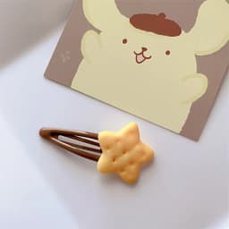 8pcs/Set Adorable Simulation Biscuit Theme Hair Clips, Women Girls Daily Funny Hairpins