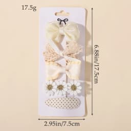 4Pcs Sweet Lace Printed Bowknot Hair Clips for Hair Girls Handmade Hairpin Boutique Barrettes Headwear Baby Hair Accessories