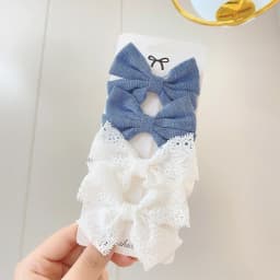 4Pcs Sweet Lace Printed Bowknot Hair Clips for Hair Girls Handmade Hairpin Boutique Barrettes Headwear Baby Hair Accessories