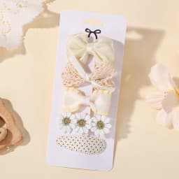 4Pcs Sweet Lace Printed Bowknot Hair Clips for Hair Girls Handmade Hairpin Boutique Barrettes Headwear Baby Hair Accessories