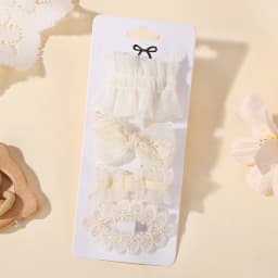 4Pcs Sweet Lace Printed Bowknot Hair Clips for Hair Girls Handmade Hairpin Boutique Barrettes Headwear Baby Hair Accessories
