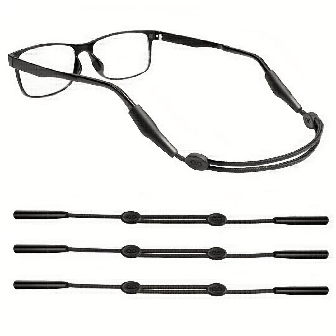 3pcs Glasses Strap Sports Eyeglasses Strap Holder For Women Men, Adjustable Sunglasses Strap Eye Glasses String Strap